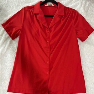 Vintage Sears Cherry Red Blouse